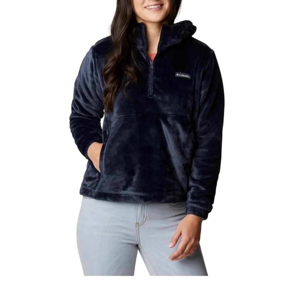 Columbia Women’s Fire Side Navy Sherpa Fleece Hoodie Size XS NWT